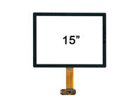 L'écran tactile en verre de 15 po. d'épaisseur IK08 a projeté capacitif avec le verre de couverture de 5mm