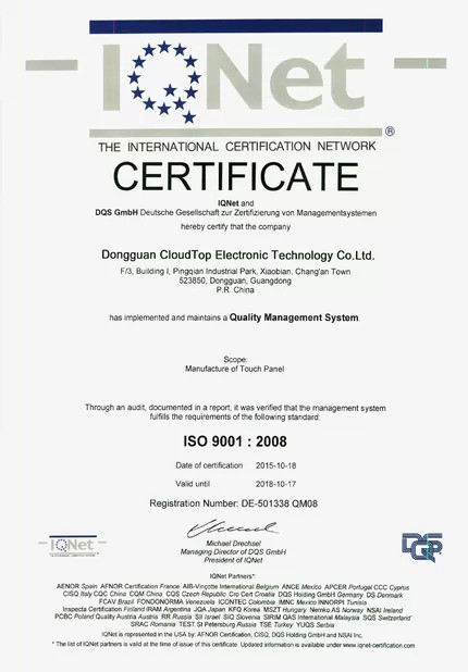 Chine Dongguan Shining  Electronic Hardware Technology  Ltd Certifications